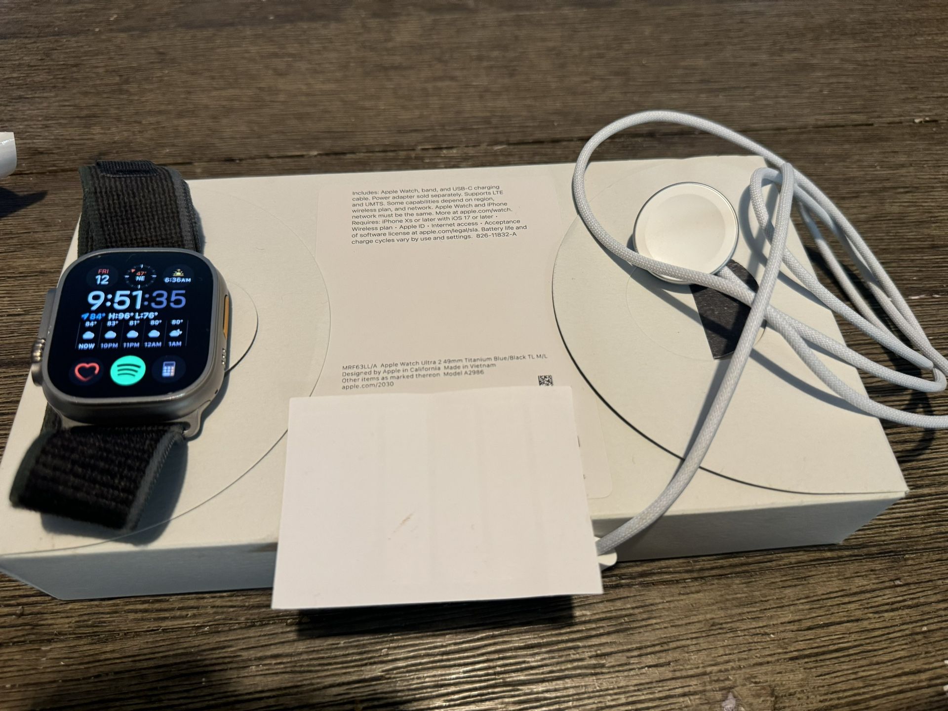 Apple Watch Ultra 2 49mm Unlocked Cellular with M/L Trail Loop