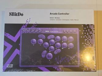 8BitDo All Button Arcade Controller - Transparent Purple Signature Edition