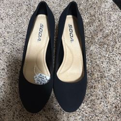 Black Suede Like Heels