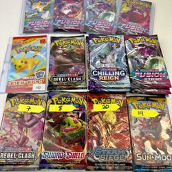 Assorted Pokemon Booster Packs 