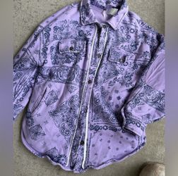 Limited Edition Free People Purple Lilac Ruby West Coast Jacket 