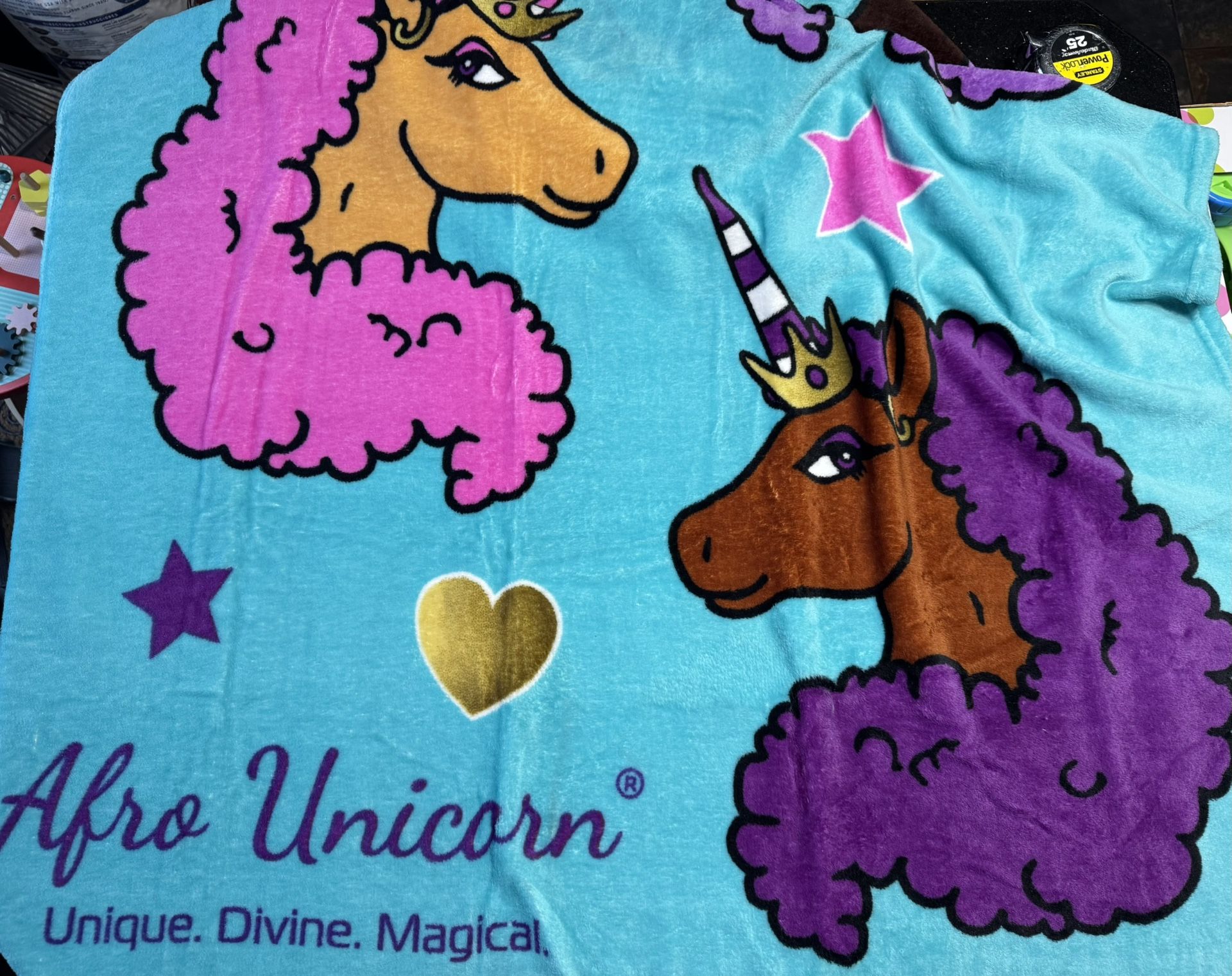 Afro Unicorn Super Soft Blanket & Throw Pillows