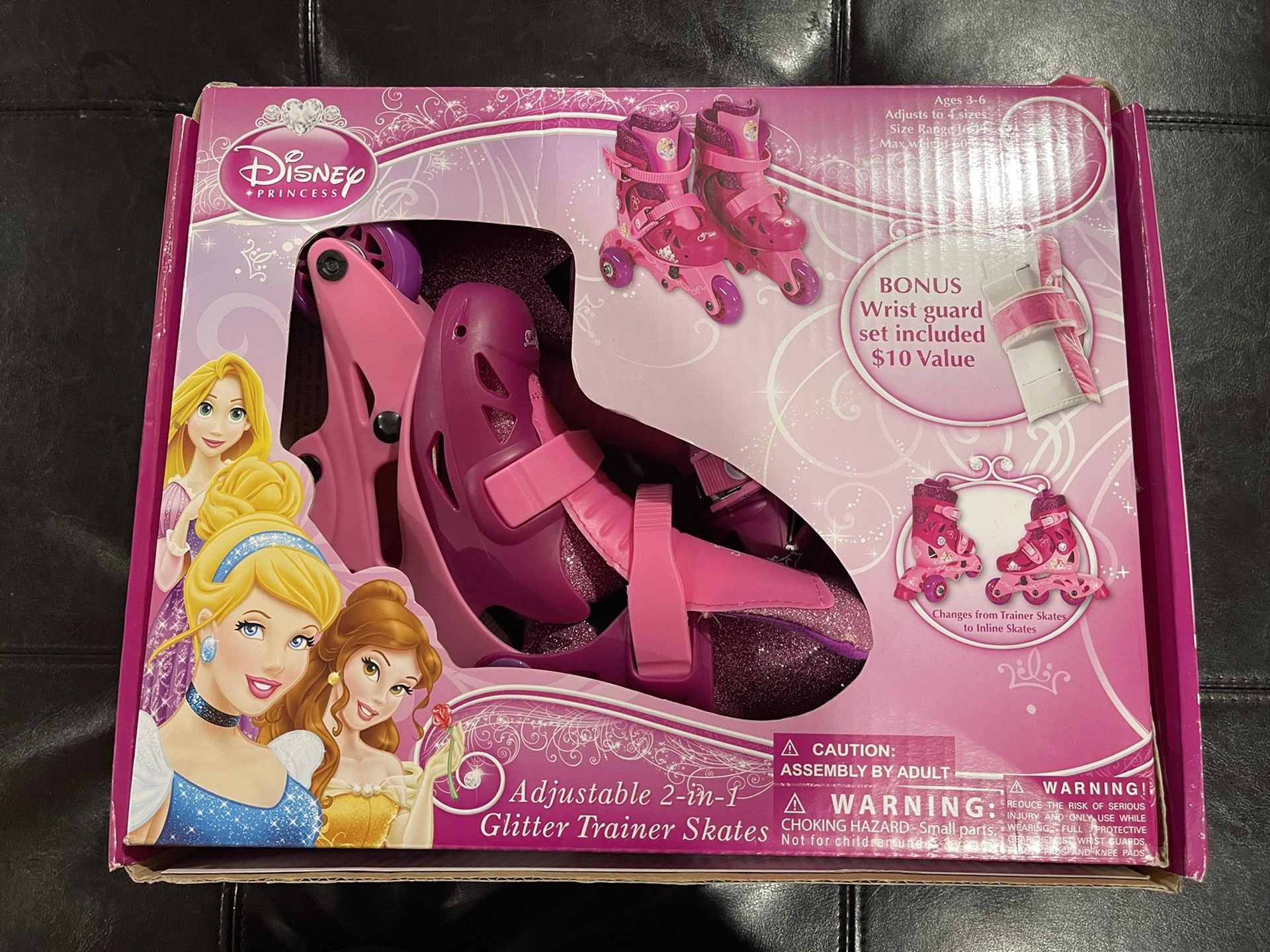 Disney princess Adjustable 2-in1 Glitter Trainer Skates