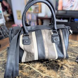 Women's Purse with Handles and Shoulder Strap