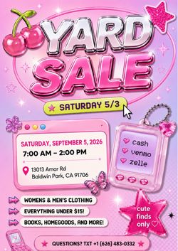 Yard Sale 5/3