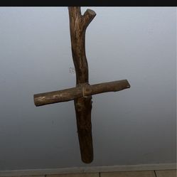 Cross Made Out Of Oak.  Cross Has Been In My Family For Over 30 Years 