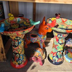 🐞 Vibrant Talavera Pots🌺Desert Metal Art🌵