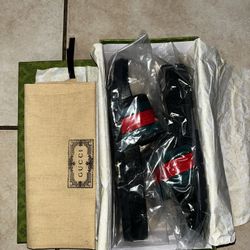 Gucci Web Slide Sandals – Black (Size 43 EU)