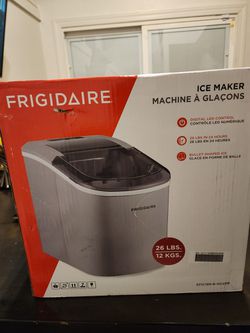 FRIGIDAIRE EFIC189-Silver Compact Ice Maker, 26 lb Per Day
