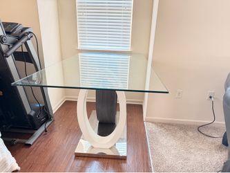 Modern glass dining table