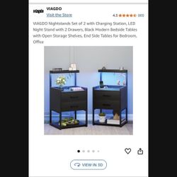 2X Nightstands New Unopened 