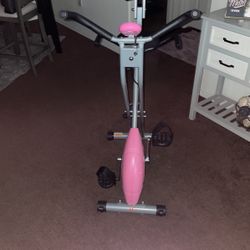 Pink exercise bike