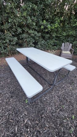 White Picnic Table 6 Feet