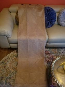 Tan Room darkening curtains from Bed Bath & Beyond