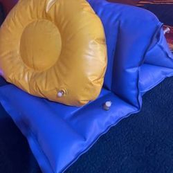 Inflatable Lounge chairs (2) and a pillow 