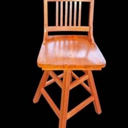 Solid Wood Mission Style Bar Stool