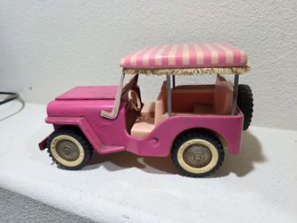 Vintage 1960s Tonka Surrey Jeep Pink Steel