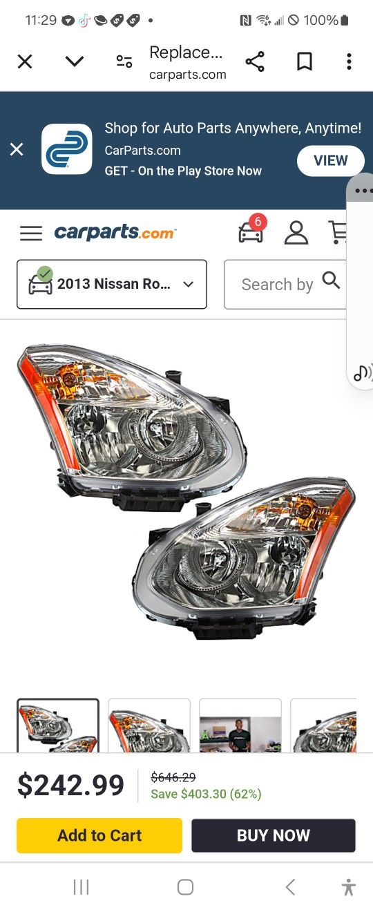 Headlight Assemblies 08-2013 Nissan Rogue 