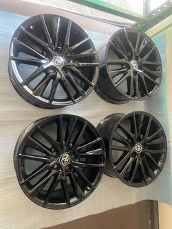 Toyota Camry rims 18” OEM Factory Wheels Rines new gloss black powder coated ( exchange available )( Cambio Disponible )