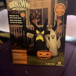 Airblown Inflatable Haunted Tree With Candy Bowl