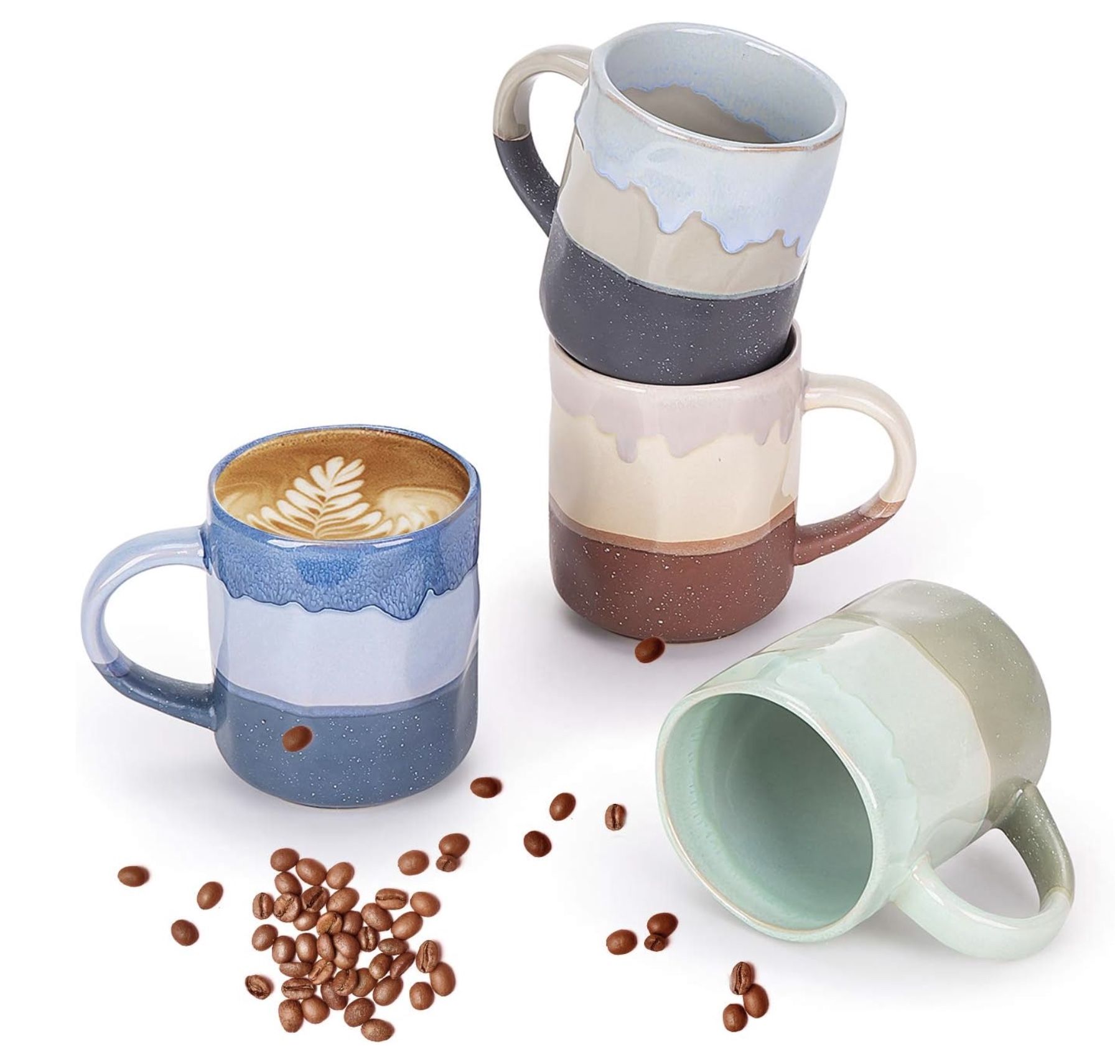 15oz Ceramic Mug Set (4pcs) β Near Perfect Condition