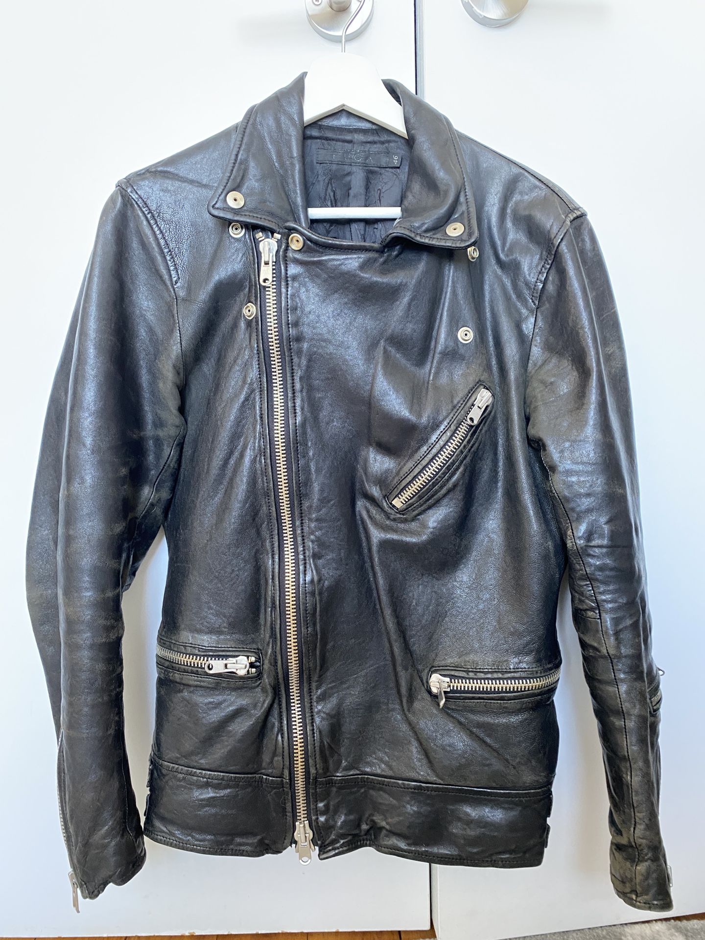 FUGA lamb leather fur jacket 平成 V系 y2k ACRO TOKYO][FUGA] Faux 