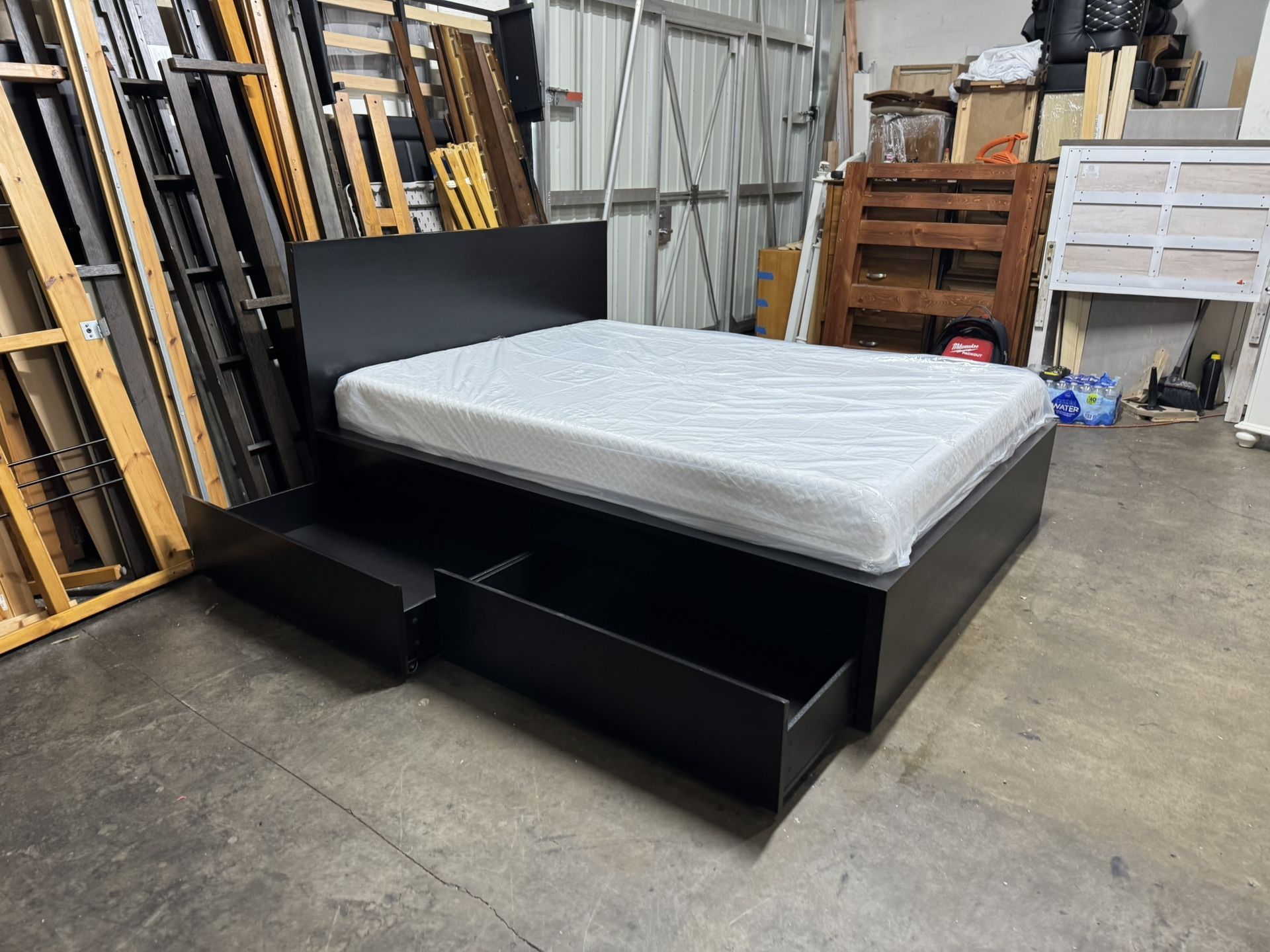 Queen Bed With Drawers $299
