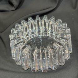 Heisey Glass Thick Ridgeleigh Spoke Ashtray (Heavy Pressed Pattern) 5 1/2 Wide