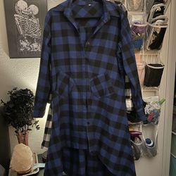 Blue Flannel Dress