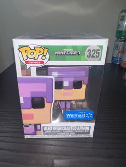 VAULTED EXCLUSIVE Alex Enchanted Armor Minecraft Funko Pop #325 Games Video Mojang Gaming Walmart