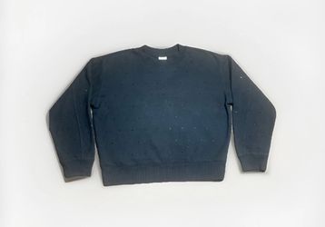 A New Day Black Pullover With little black diamonds 2 Long Sleeve Tops SZ Small