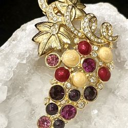 Swarovski online grape brooch