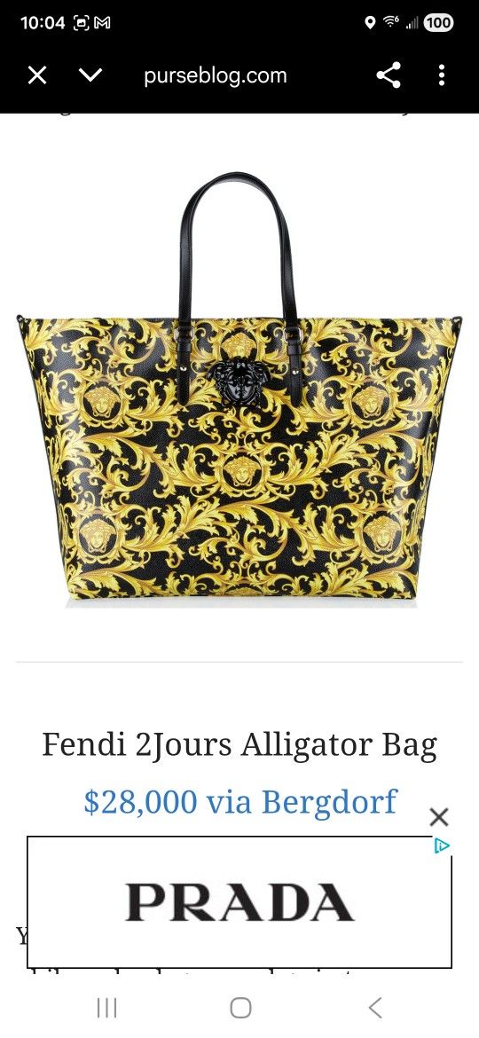 Versace Tote Bag