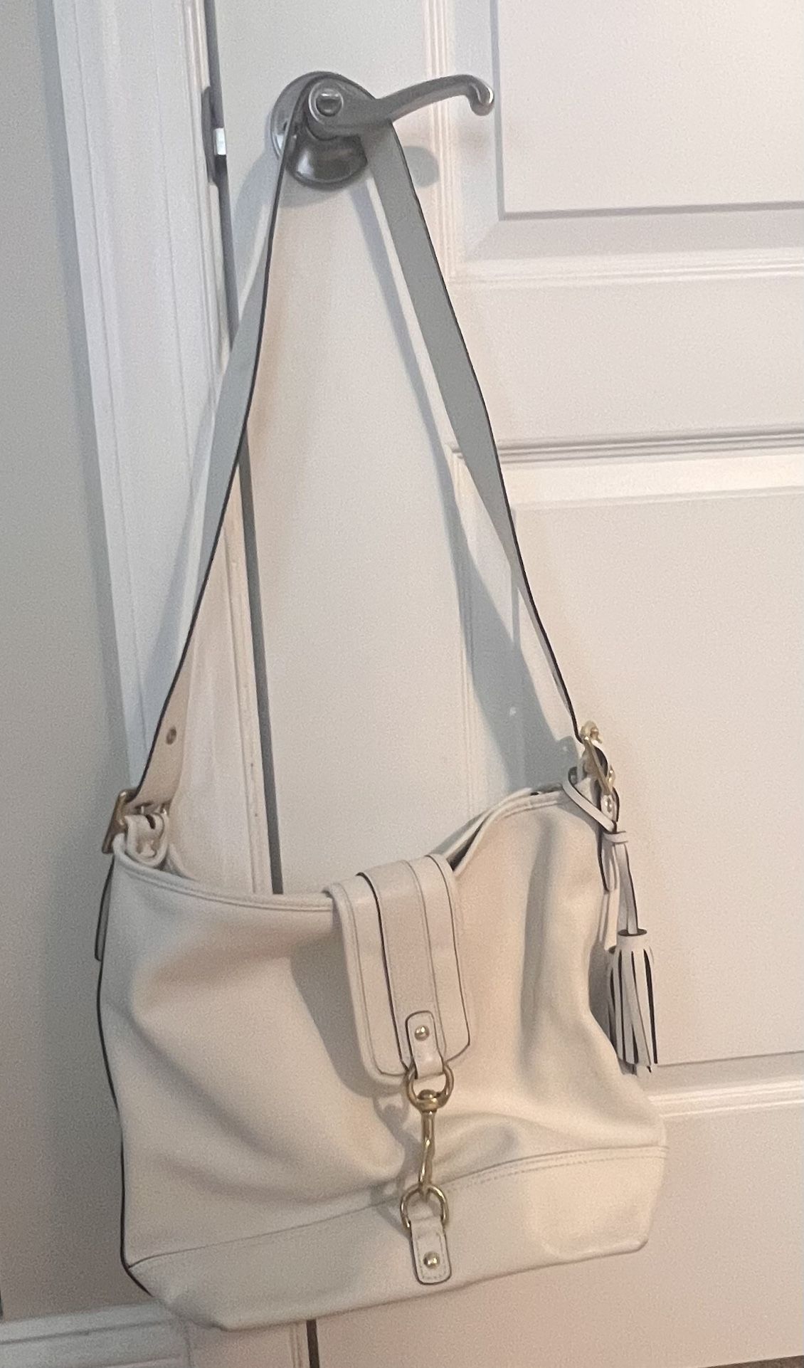 Coach Messenger White Bag