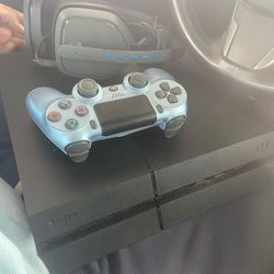 PS4, Headset, And Controller 