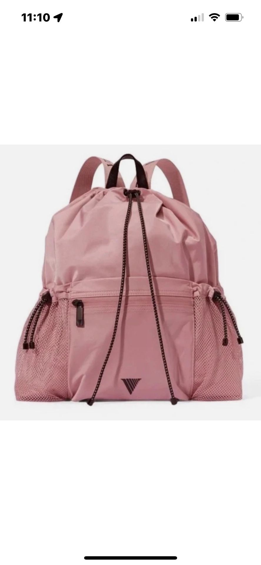 Victoria’s Secret The Live On Point Cinch-Top Backpack-Blush Nylon
