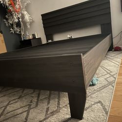 Signature By Design Ashley Headboard Queen Bed frame And Sealy Firm Queen Mattress