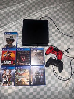 Play station 4 with Remotes & games