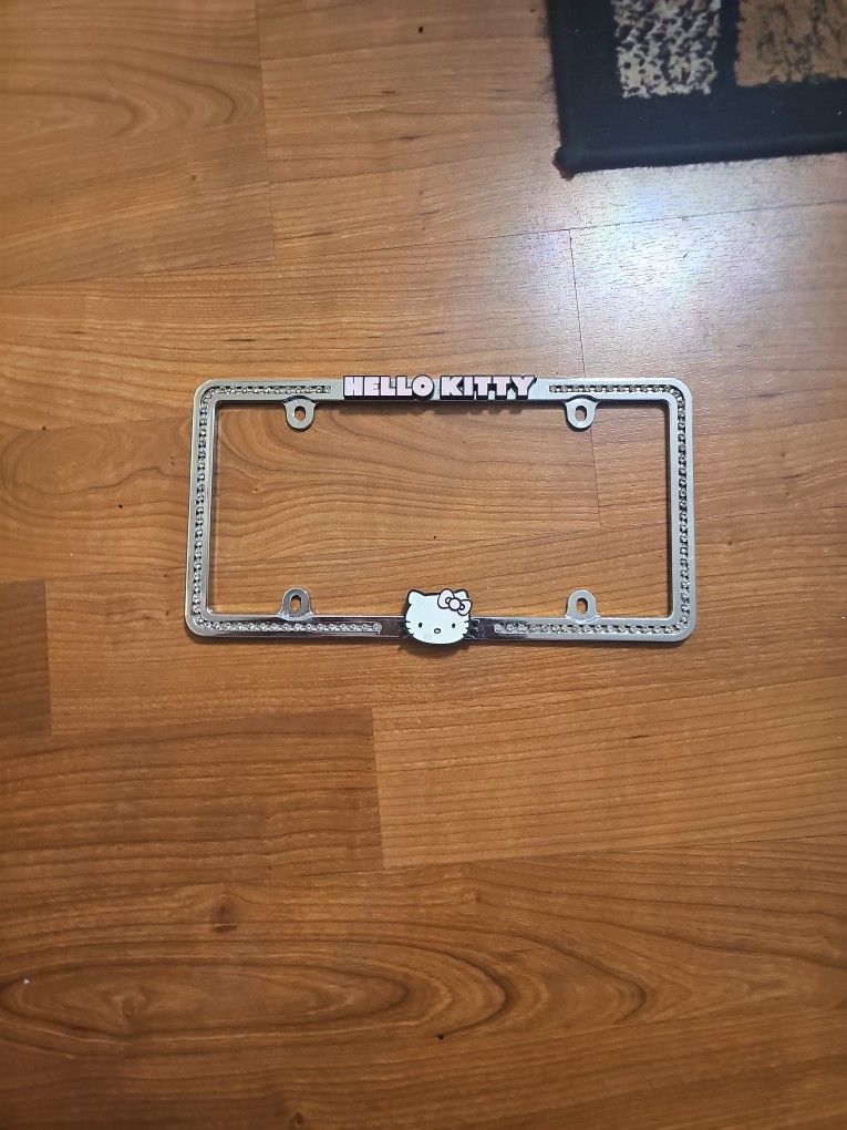 Hello Kitty License Plate In Used Condition