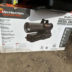 Mr. Heater Contractor Series 80,000 BTU Black Forced Air Kerosene/Diesel Outdoor Space Heater with Thermostat