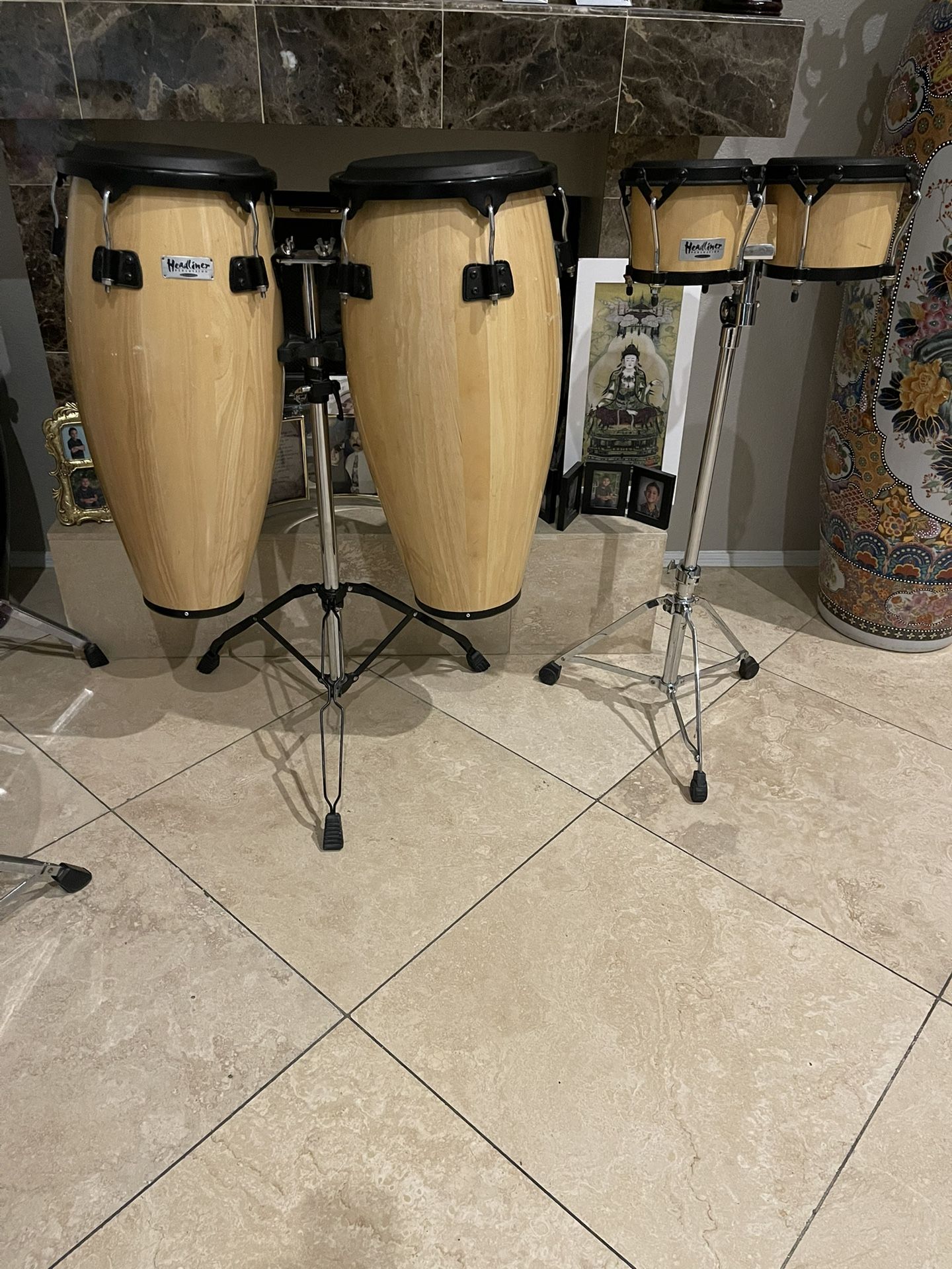 Solid Wood Congas / Bongos / Stands