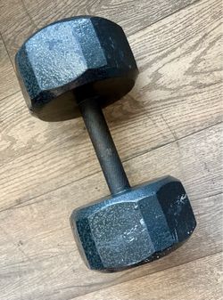 Single Cast Iron Hex Dumbbell  (Single One) 30 lbs