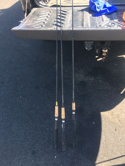 Set of 3 bass rods never used