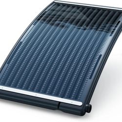 Curve Solar Pool Heater, Made for Above-Ground and Inground Pools, Includes 2 Adapters, 2 Hoses & Clamps