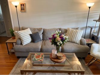 Modern Gray 3-Seat Sofa – Clean, Comfortable & Stylish