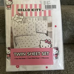Hello Kitty Daisy Twin Bed Sheets