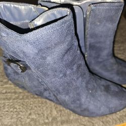 Womens Blue Booties