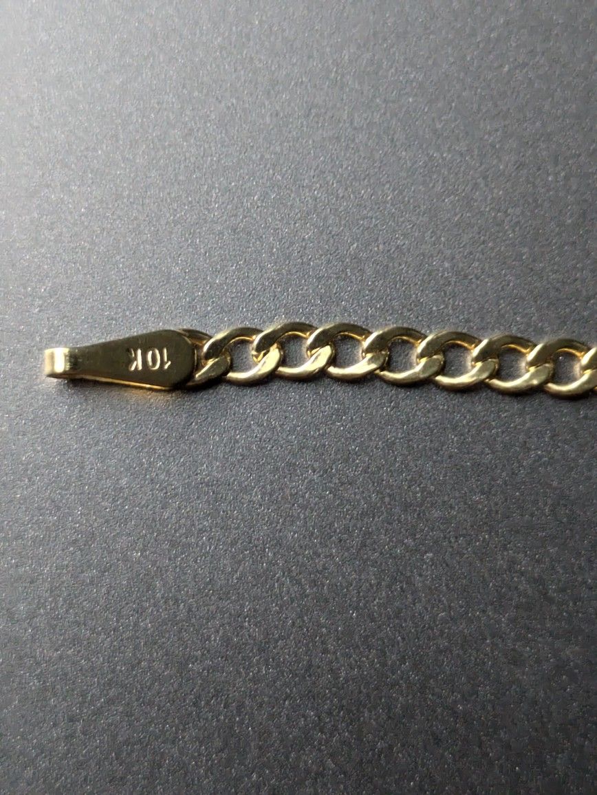 Solid 10K Gold Cuban Bracelet