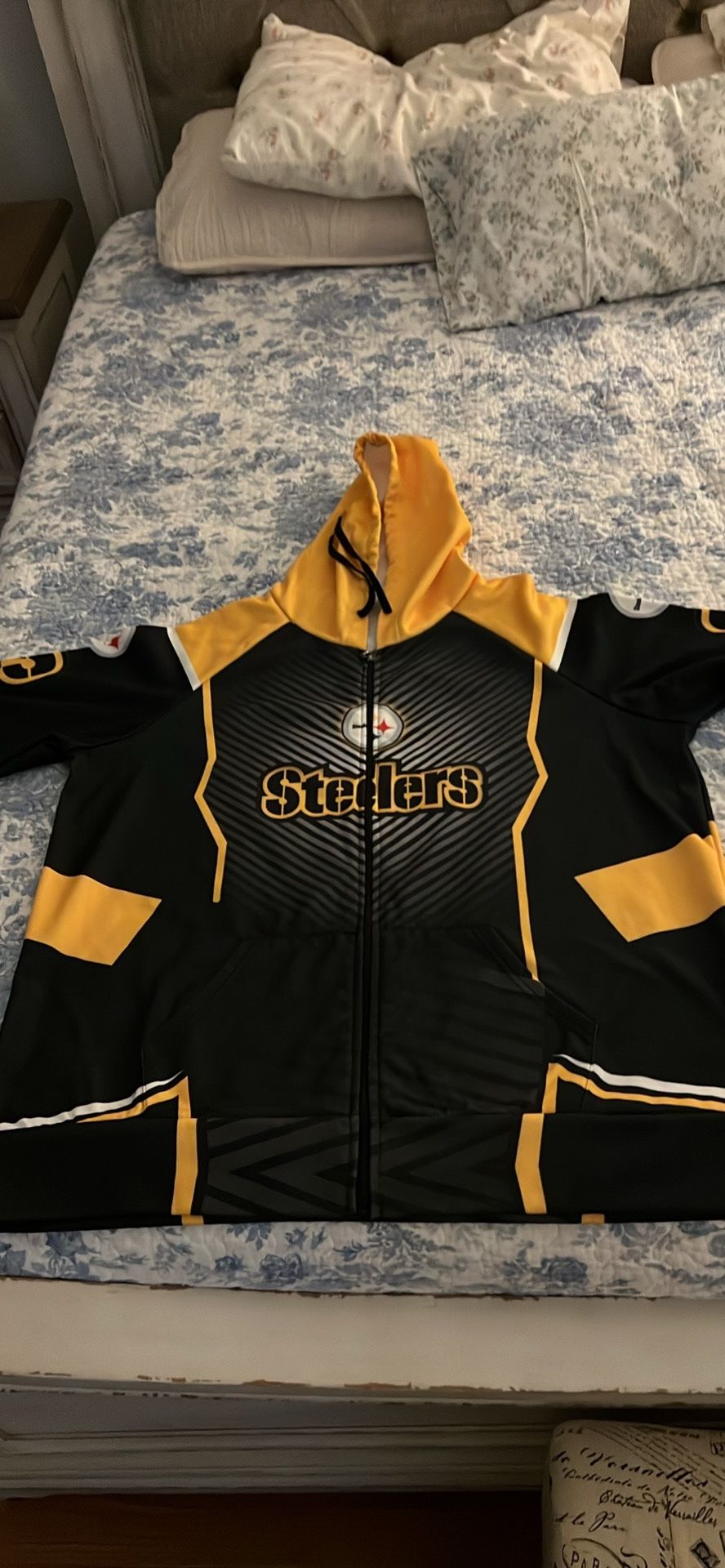 Steelers Hoodie mens jacket w pockets in front, 2XL