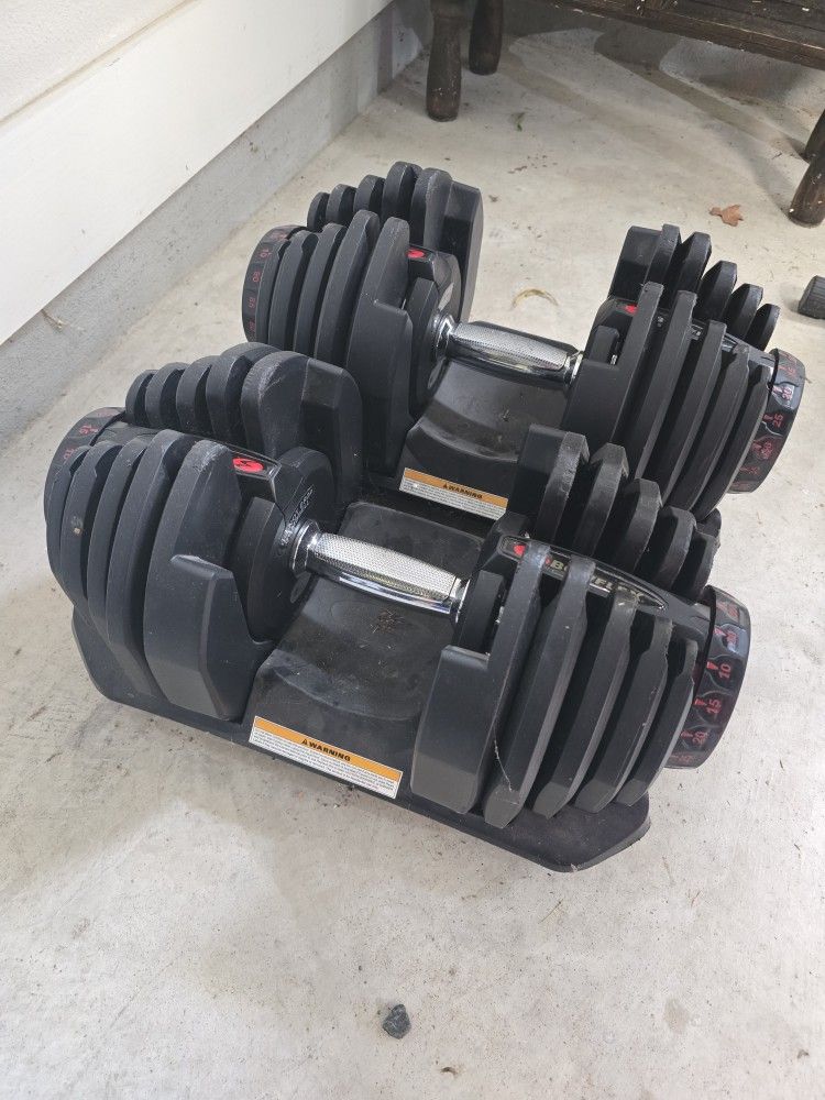 Bowflex 1090 Dumbells With Weight Bencj